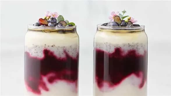 Budyń migdałowy z chia