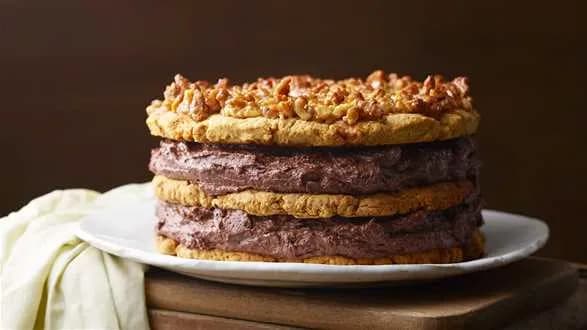 Miodownik z kremem z kaszy manny