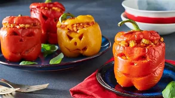 Faszerowane papryki na Halloween