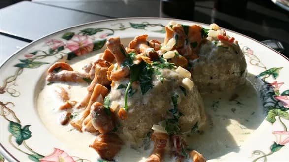 Pulpety z indyka w sosie kurkowym