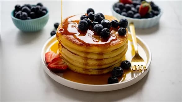 Twarogowe pancakes bez cukru