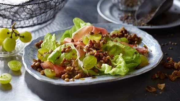 Sałatka z soczewicy i winogron