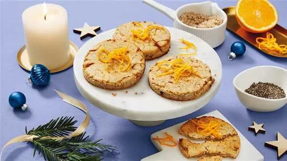 Wegańskie i bezglutenowe ciasteczka kokosowo-pomarańczowe